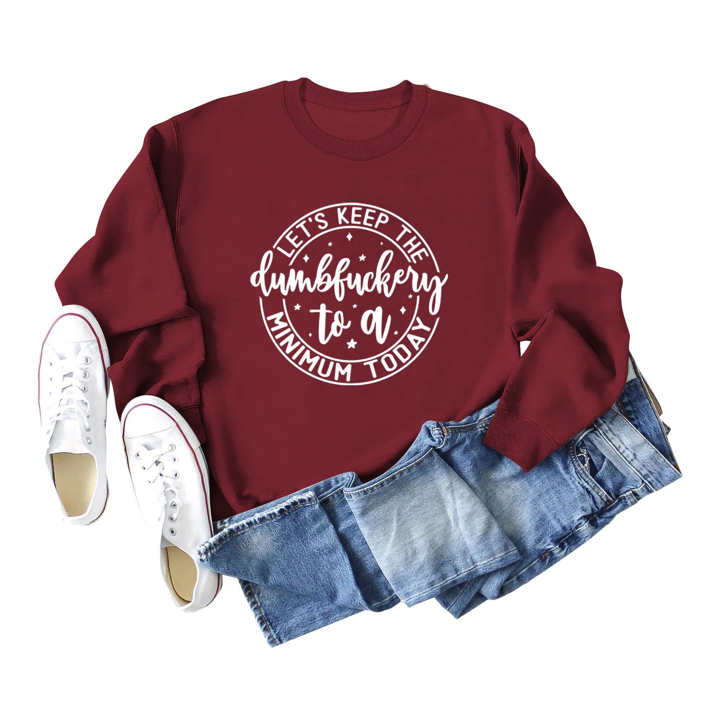 Damen Sweatshirt Motivierender Aufdruck Graffiti-Design Eveloria