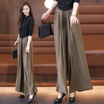 Damen Weitbein-Hose aus Seide Eveloria