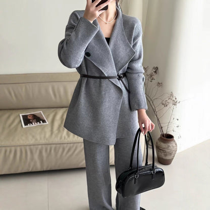 Damen Strickjacke Tailliert mit Gürtel Eveloria - Eveloria