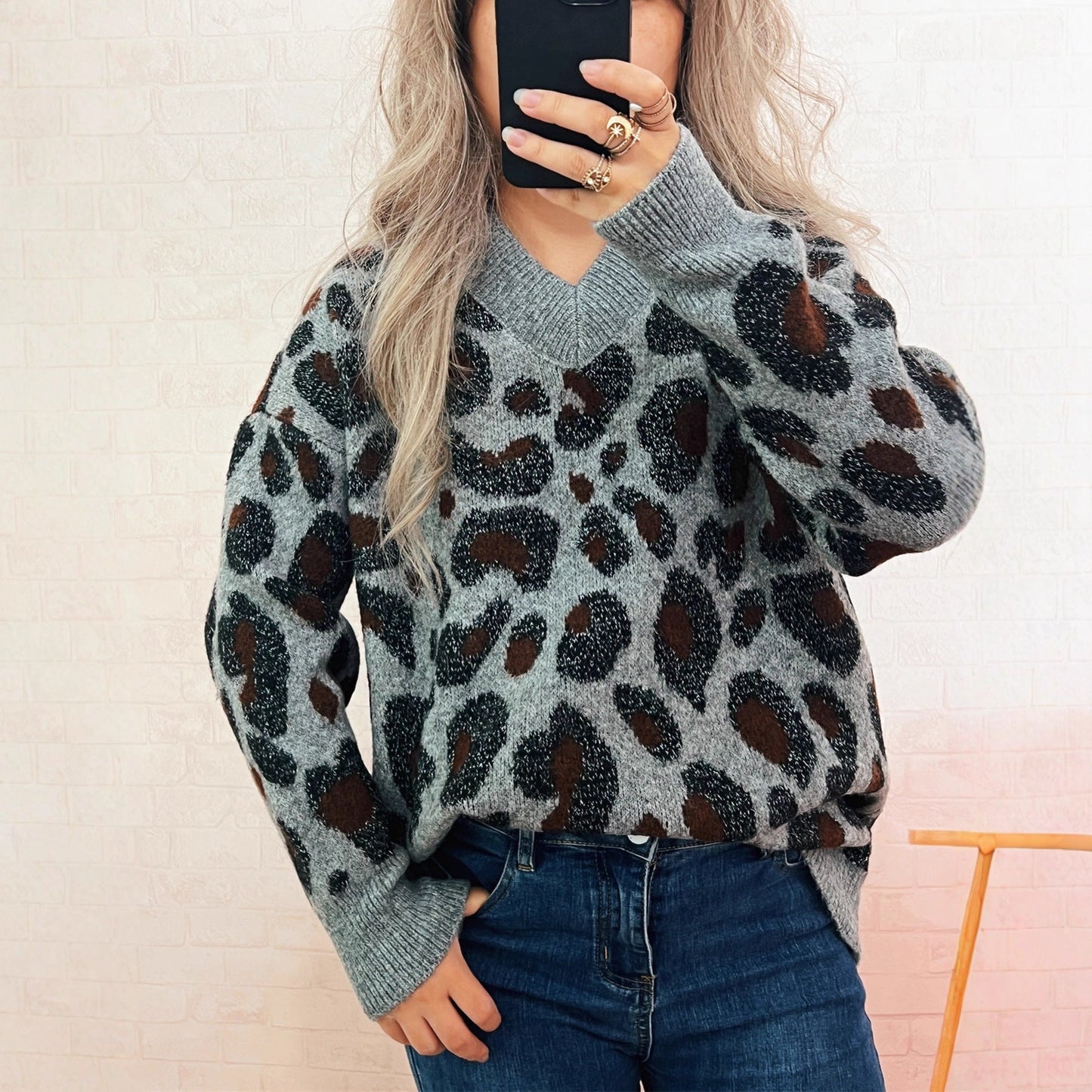 Damen Strickpullover Tiermuster Eveloria - Eveloria