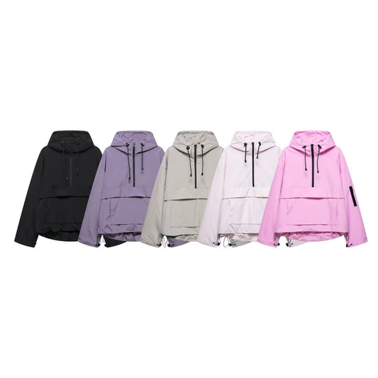 Damen Freizeitjacke Verstellbarer Kapuzenkragen Praktische Taschen - Eveloria