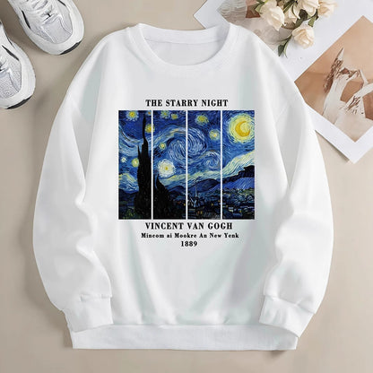 Damen Sweatshirt Van Gogh Motiv Moderner Druck - Eveloria