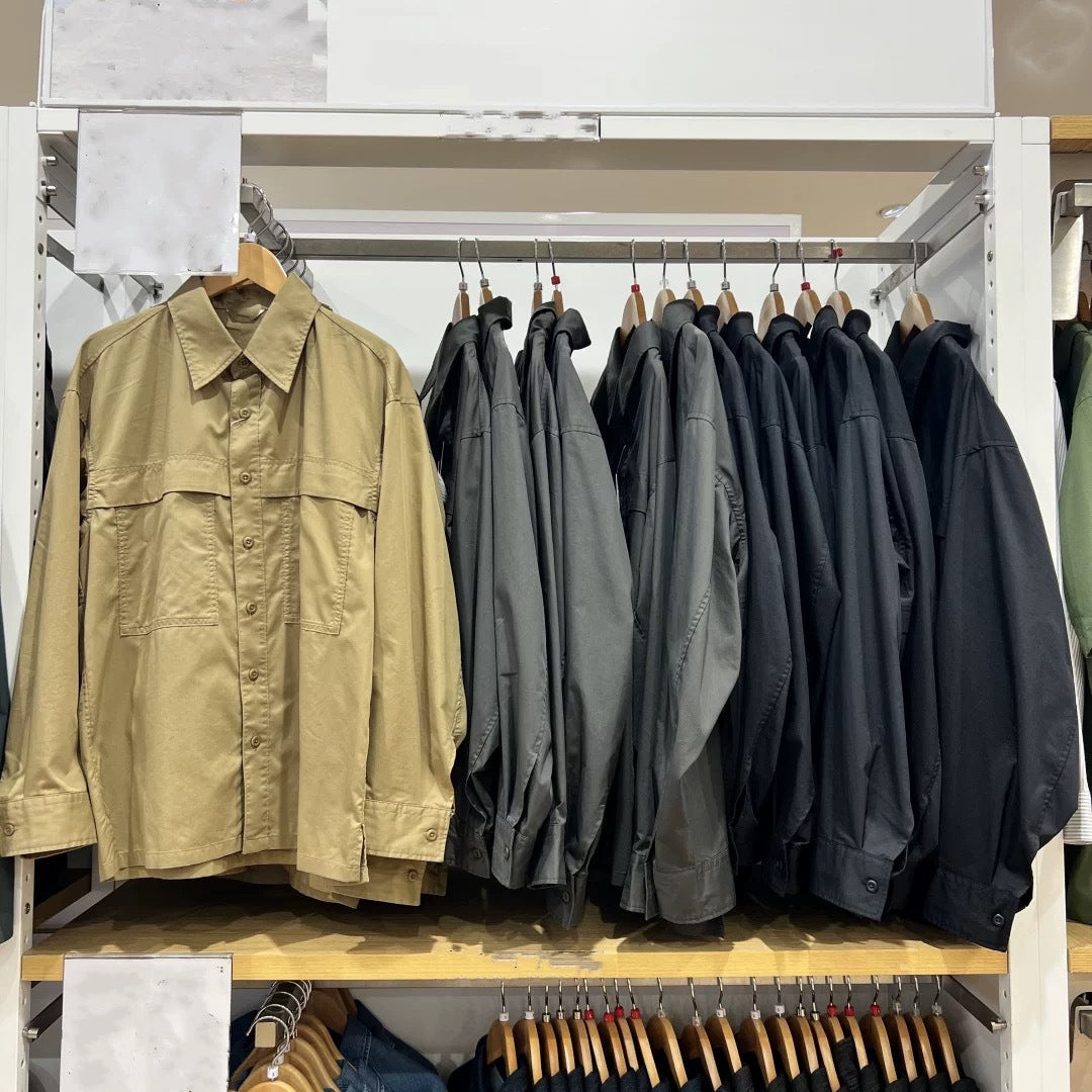 Damen Overshirt Lässig Mehrere Taschen Eveloria - Eveloria