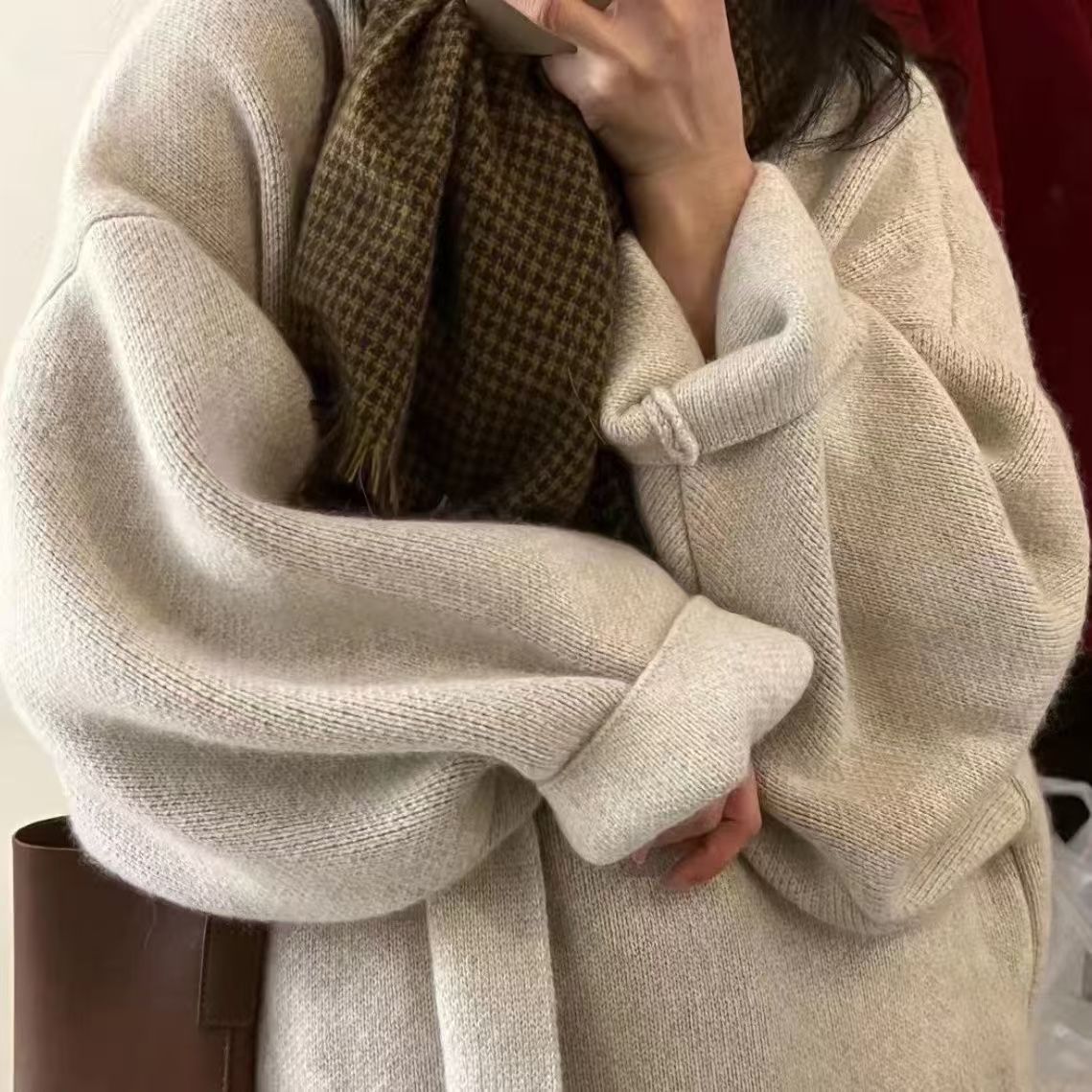 Damen Oversized Strickjacke Warm Eveloria