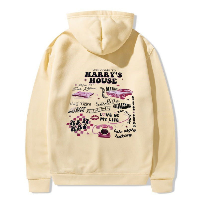 Damen Pullover Kapuze mit Grafikdesign Schwarz Eveloria - Eveloria