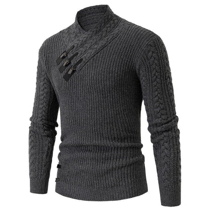 Herren Strickpullover Elegantes Zopfmuster Bequem
