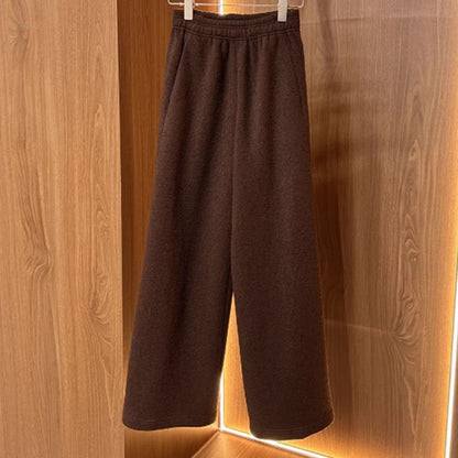 Damen Weite Stoffhose Elastischer Bund Eveloria