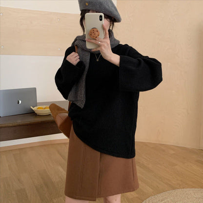 Damen Oversized Strickpullover Weiter Schnitt Feines Material