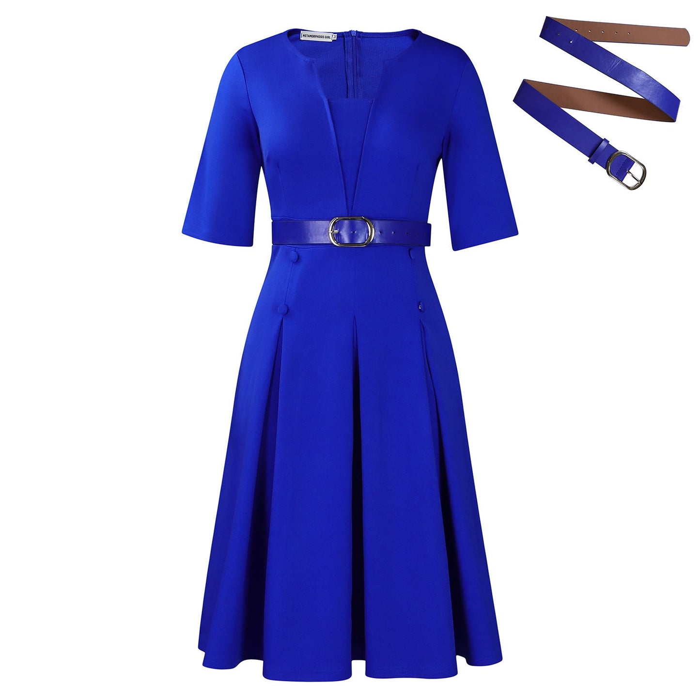Damen Kleid mit schwingendem Rock und Taillenoberteil Eveloria