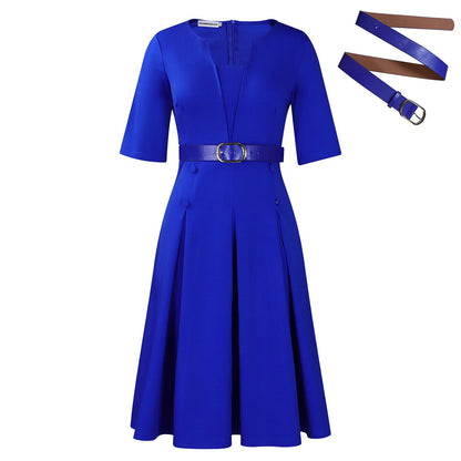 Damen Kleid mit schwingendem Rock und Taillenoberteil Eveloria