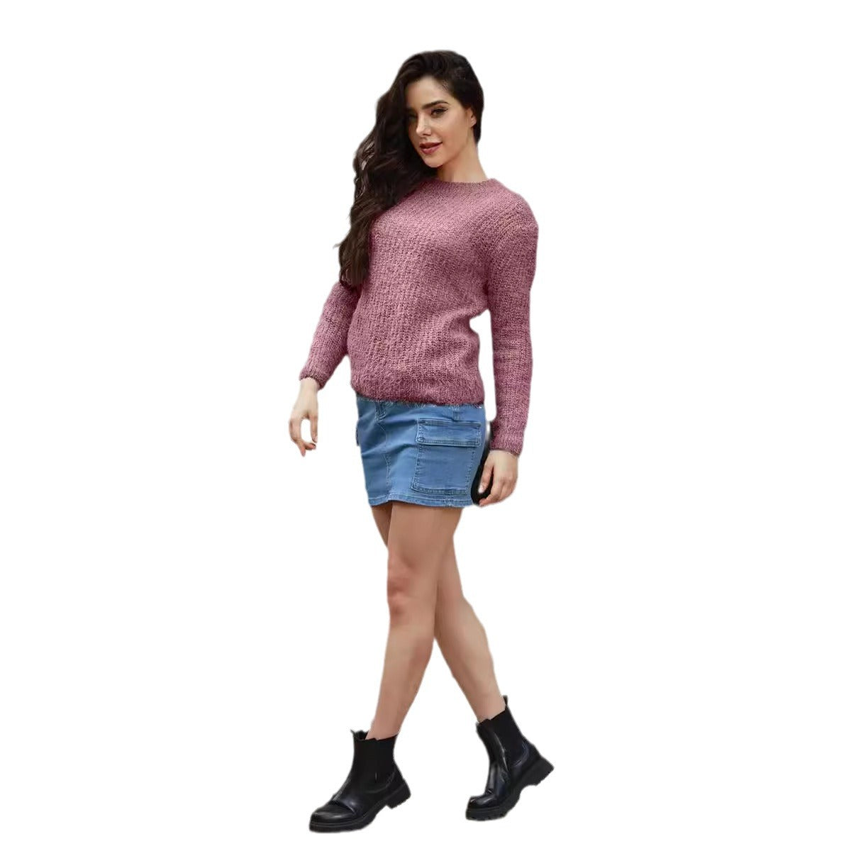 Damen Strickpullover Kuschelig Moderner Schnitt Eveloria