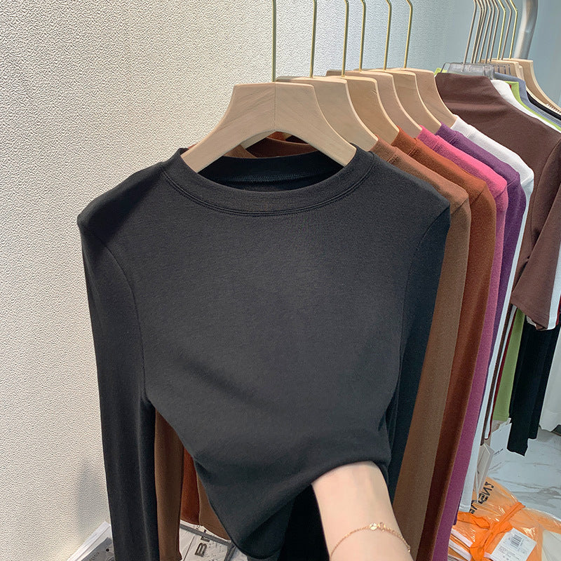 Damen Langarmshirt Feinestruktur Weiß Eveloria