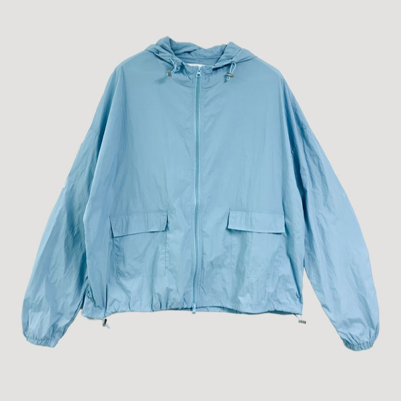 Damen Windbreaker-Jacke mit Taschen Lässig Eveloria