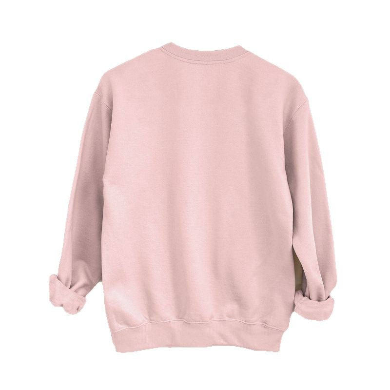 Damen Pullover Lässiger Schnitt Mit Aufdruck Beige