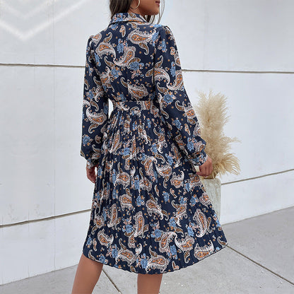 Damen Midikleid mit Knopfleiste und Rüschen Eveloria