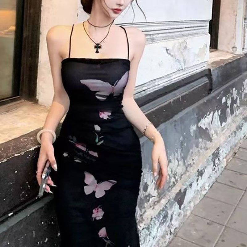 Eveloria Damen Wickelkleid Floralmuster Verstellbare Träger - Eveloria