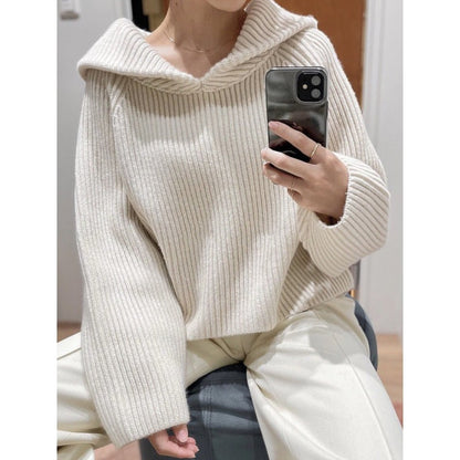 Damen Kapuzensweater Ripp-Design Lässig Grau Eveloria