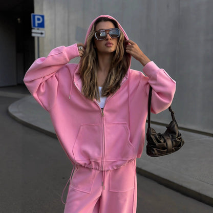 Damen Loungewear-Set mit Kapuzenpullover und Hose