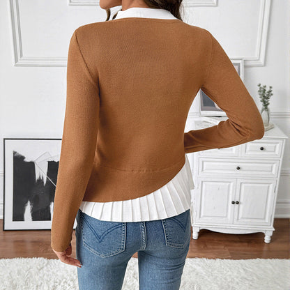 Damen Strickjacke Lässig Elegant Knöpfe Beige