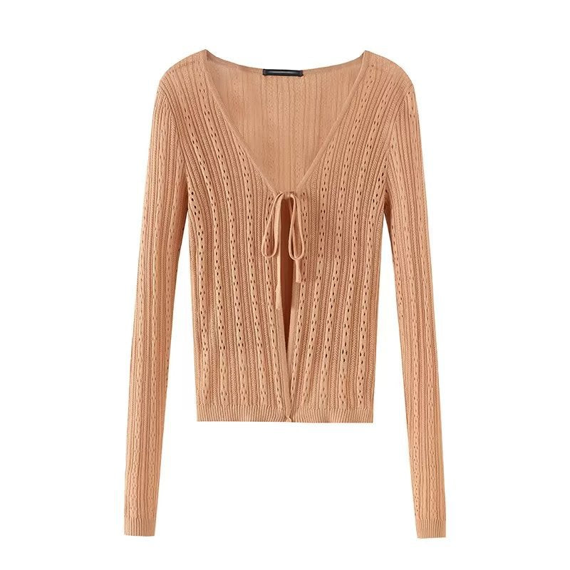 Damen Strickcardigan Verstellbare Schnürung Eveloria