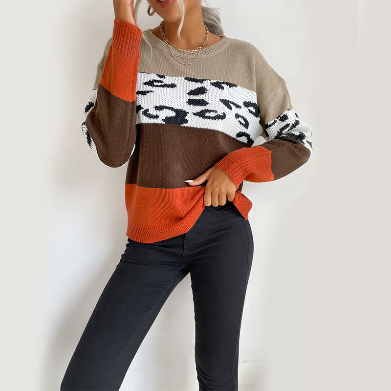 Damen Strickpullover Lässiger Schnitt Einzigartiges Muster Anthrazit