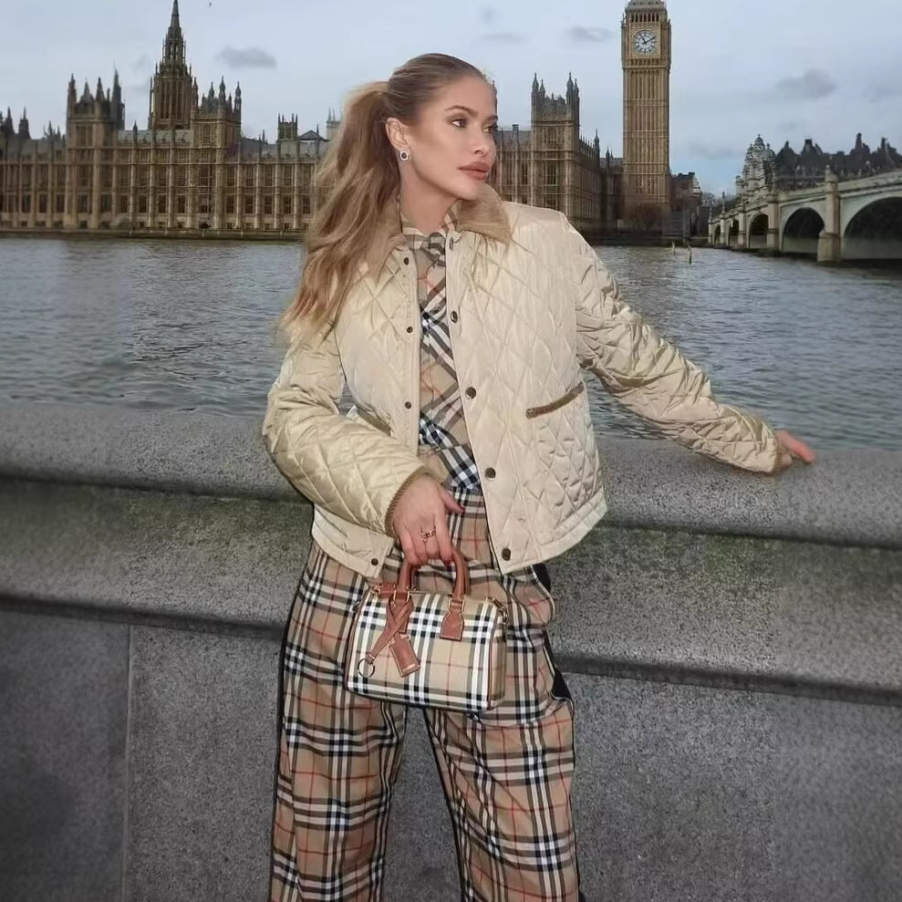 Eveloria Damen Steppjacke Gefüttert Mit Taschen
