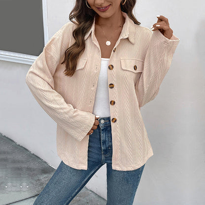 Damen Strukturierte Hemdjacke Eveloria - Eveloria