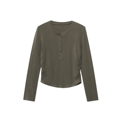 Damen Langarmshirt mit Rippdetails Eveloria
