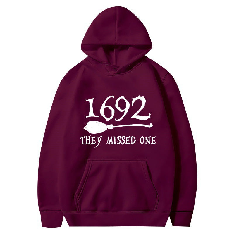 Damen Kapuzenpullover Halloween-Motiv locker Größe