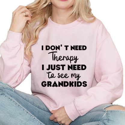 Damen Sweatshirt Bequem Motivierender Aufdruck Grau Eveloria