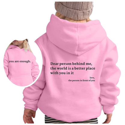 Damen Kapuzenpullover Lässig Motivierender Schriftzug Grau