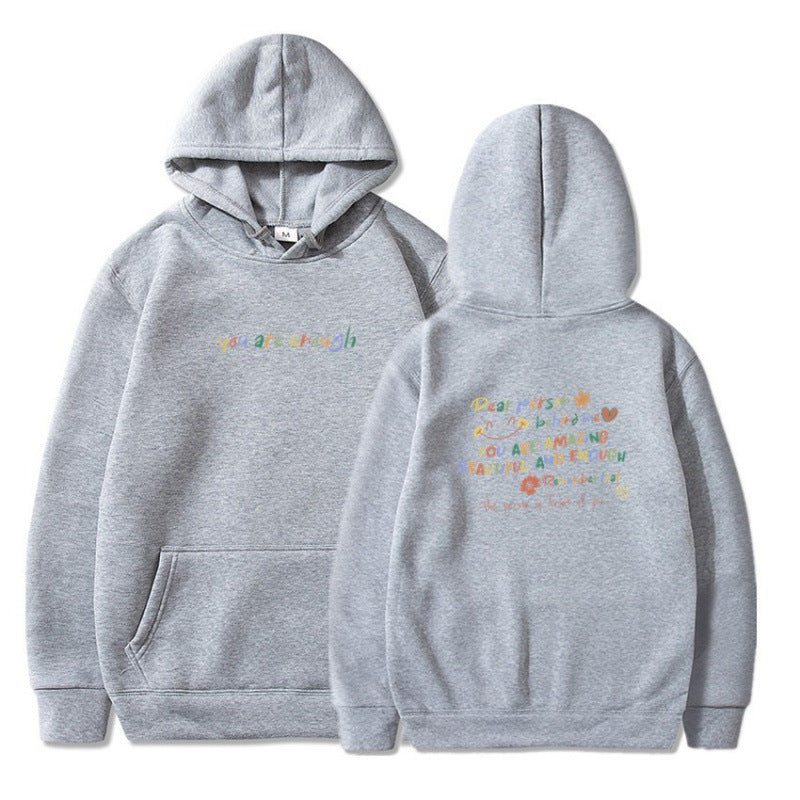 Damen Kapuzenpullover Komfort Passform Motivschriftzug Eveloria