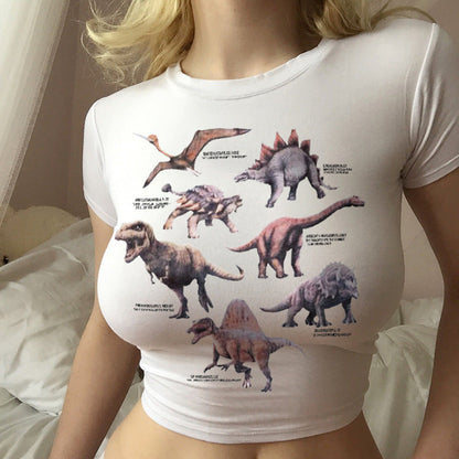 Damen T-Shirt Dinosaurier-Design Eveloria