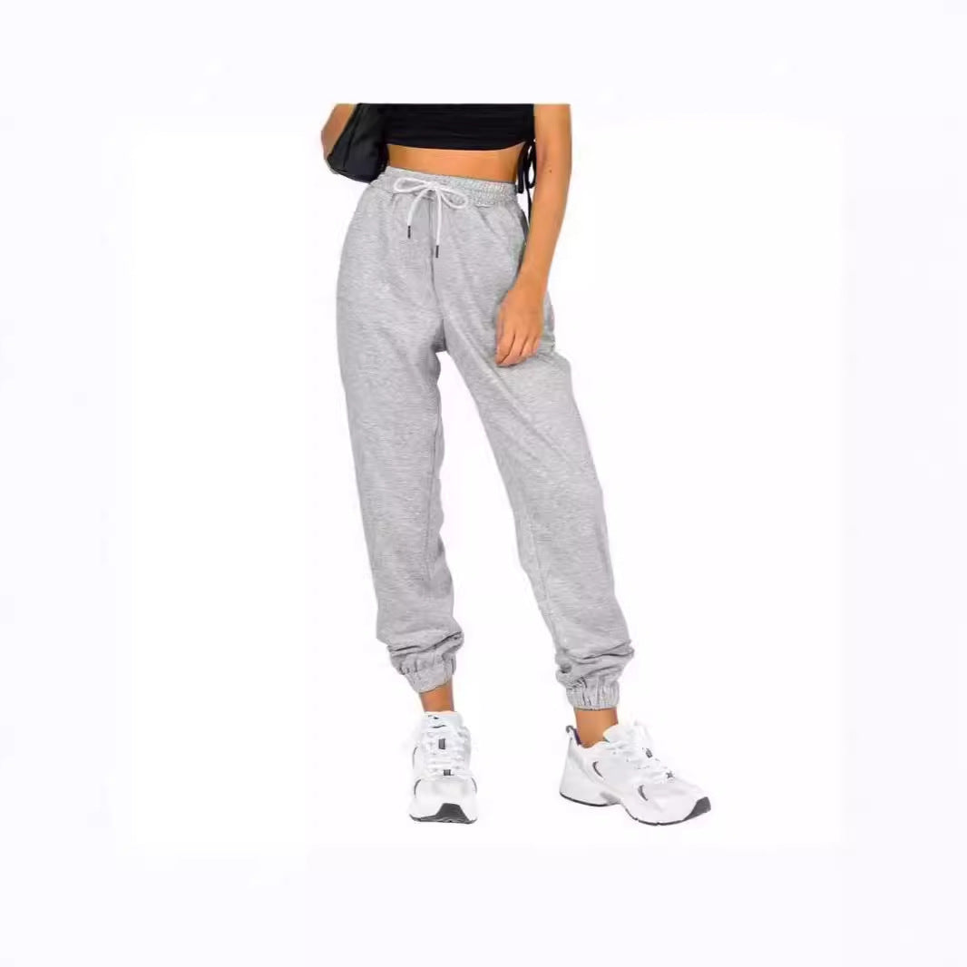 Damen Sweatpants Elastischer Bund Kordelzug Eveloria