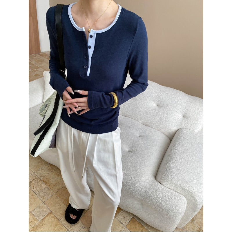 Damen Langarmshirt Weiches Material Eveloria
