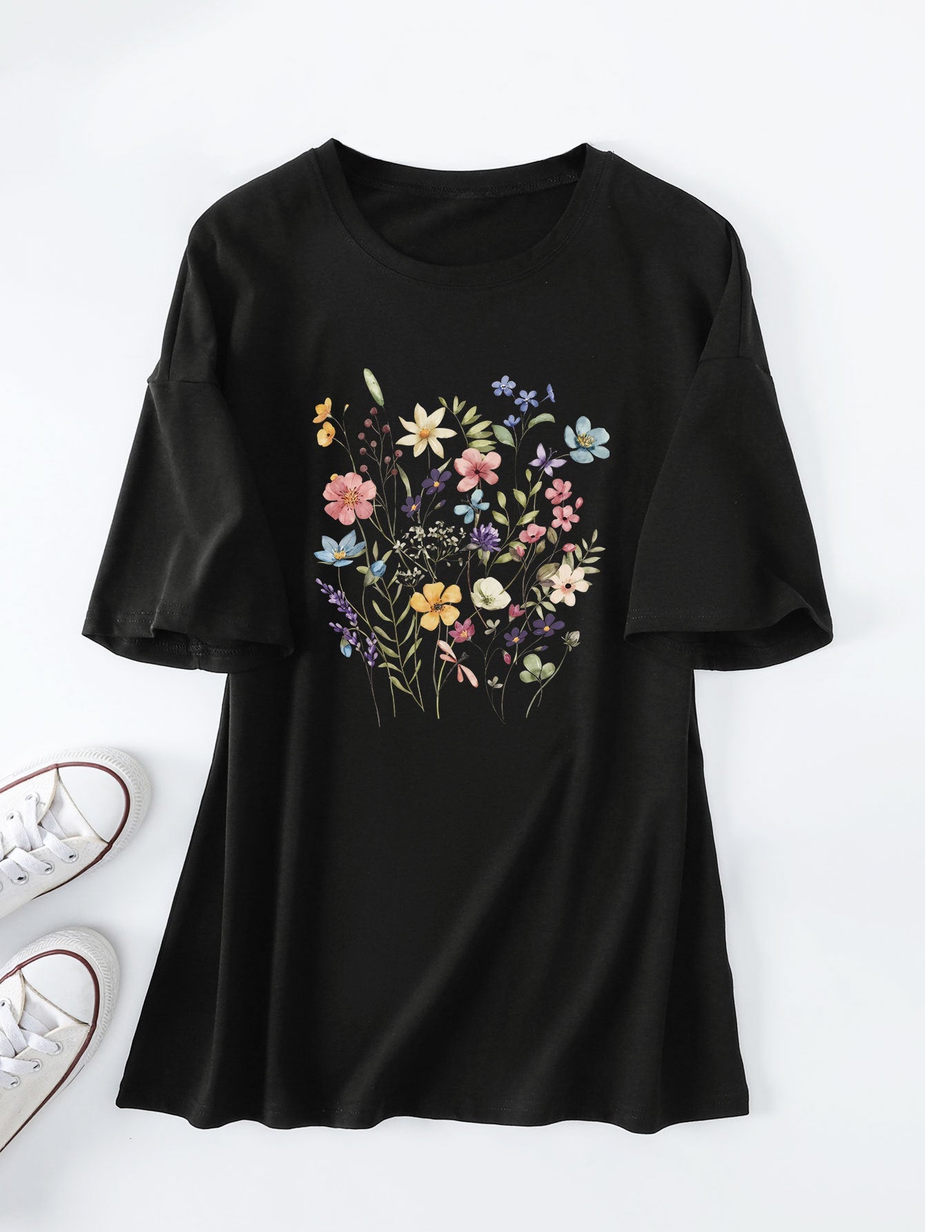 Damen Sommerbluse Floralmuster Eveloria