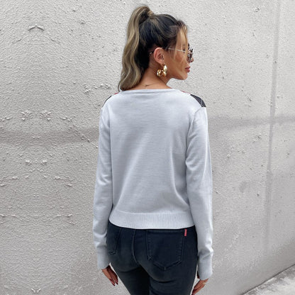 Damen Strickcardigan Rautenmuster Knöpfe Anthrazit