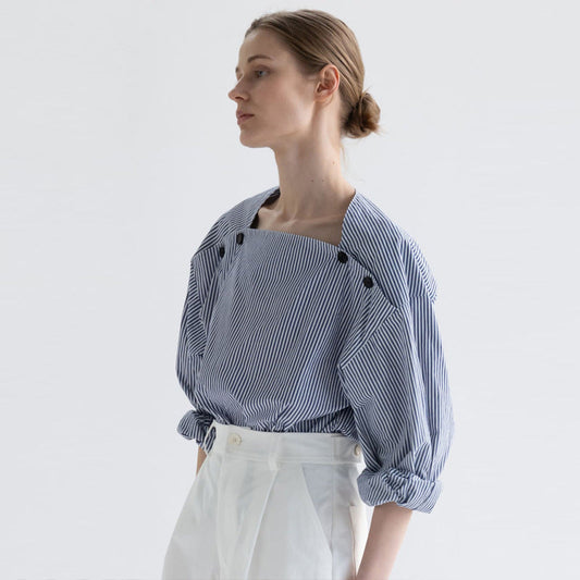 Damen Bluse Modisch Knöpfe Detail Eveloria - Eveloria
