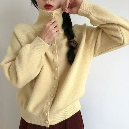 Damen Strickjacke mit Knöpfen Modisch Eveloria