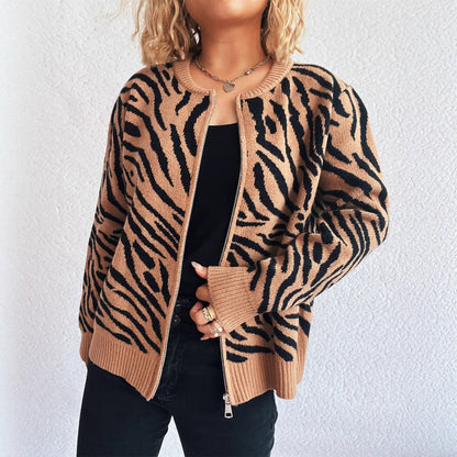 Damen Cardigan Tierdruck