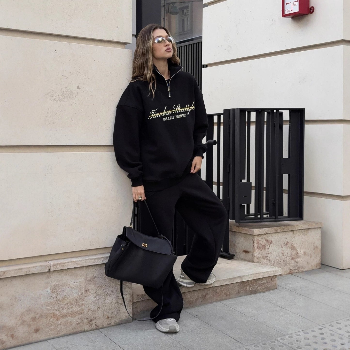 Damen Sweatshirt Hoher Kragen Eveloria