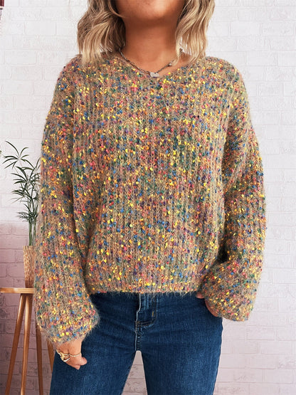 Damen Strickpullover Gemütlich Eveloria