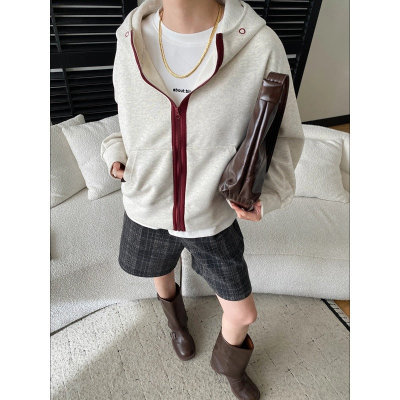 Damen Kapuzenjacke mit Kontrastreißverschluss und Taschen - Eveloria