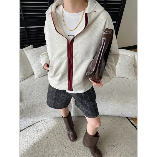 Damen Kapuzenjacke mit Kontrastreißverschluss und Taschen - Eveloria
