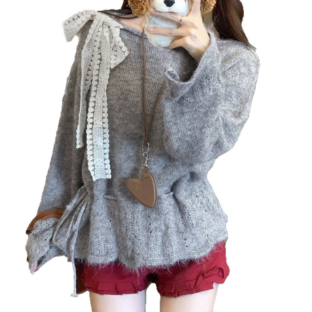 Damen Strickpullover Lässig Modisch Eveloria