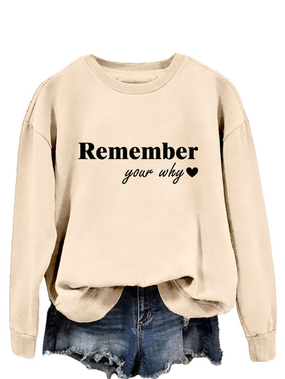Damen Sweatshirt Lässig Motiv-Aufdruck Grau Eveloria