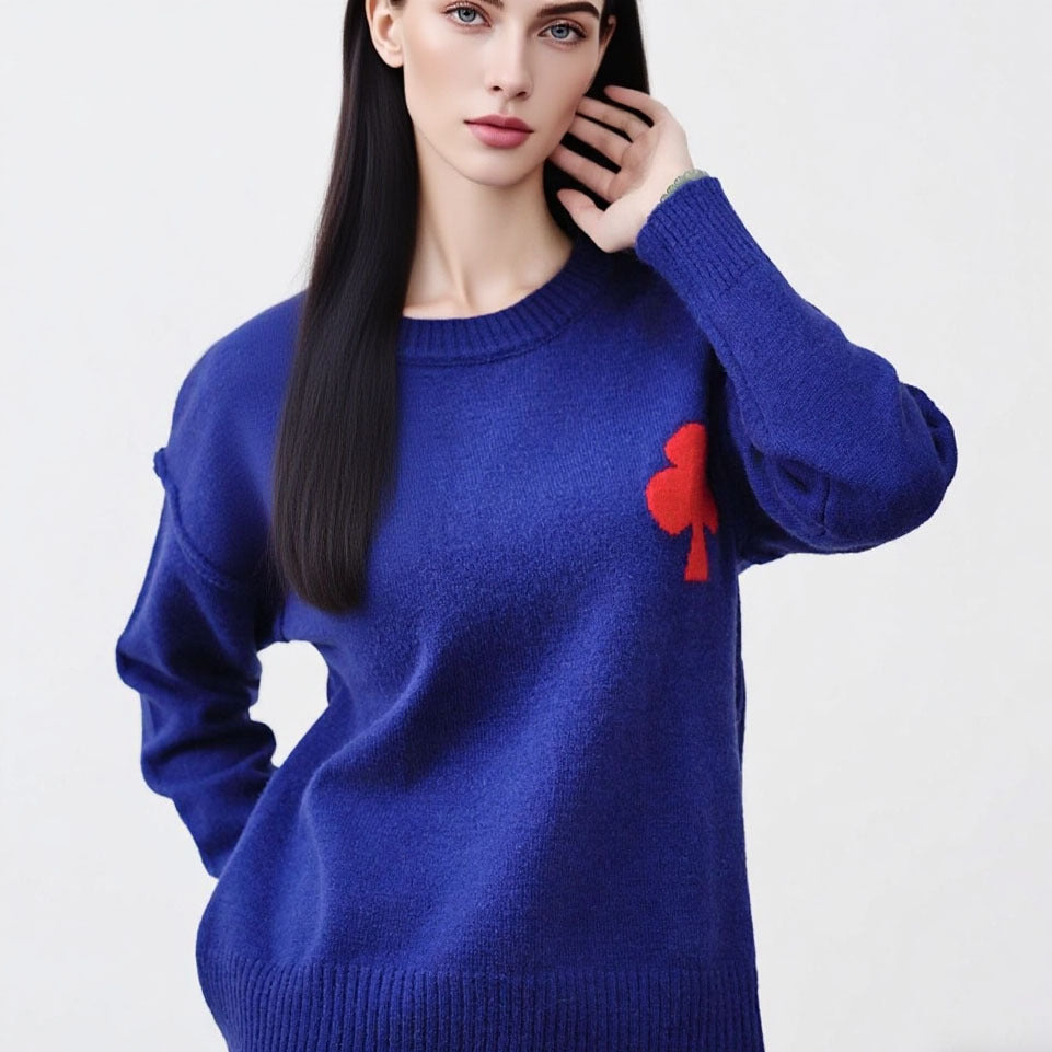 Damen Kurzpullover Strick Weich Gemustert Eveloria