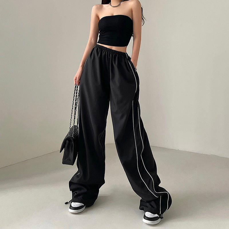Damen Sporthose Elastischer Bund Bequem Schwarz Eveloria wird zu - Eveloria
