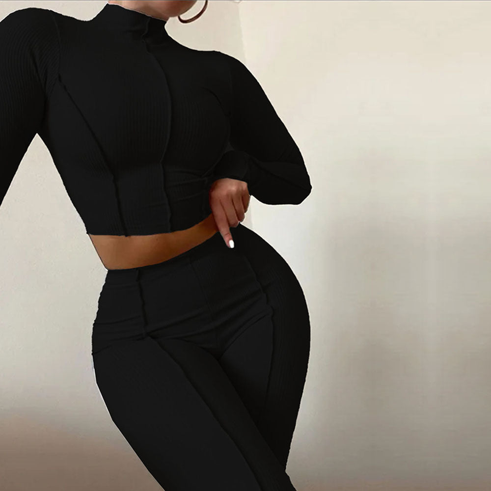 Damen Sportliches Set Langarm Eveloria