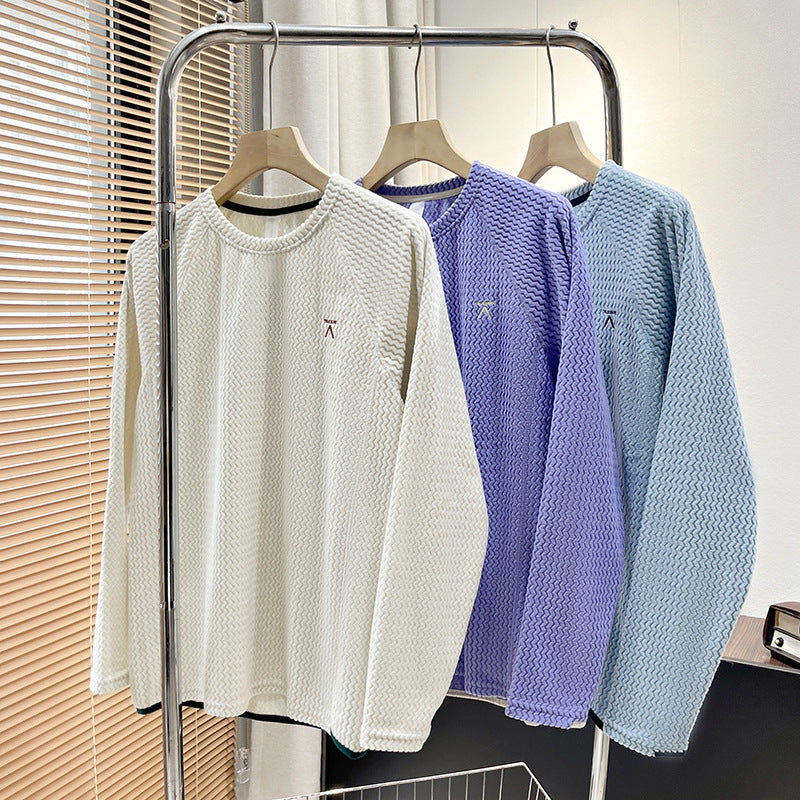 Damen Langarmshirt Strukturiertes Design Eveloria